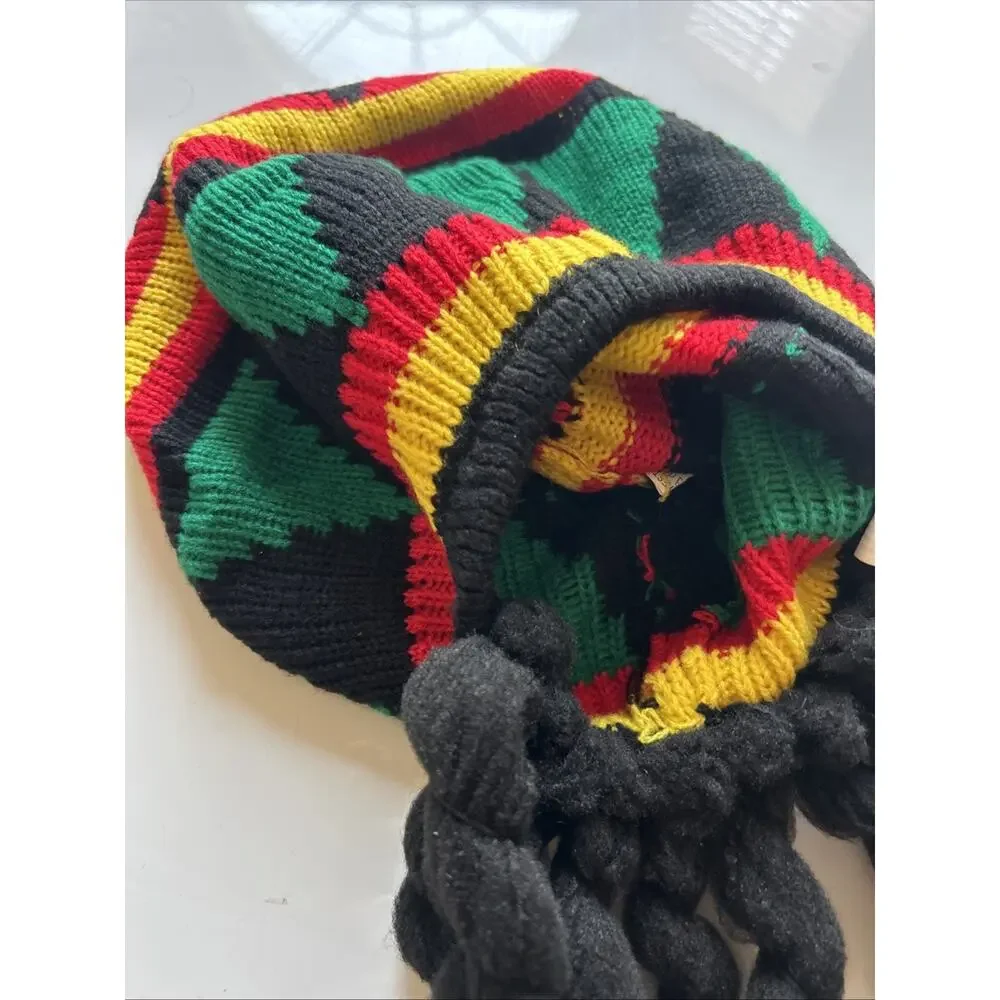 New Rasta Hat with Black Dreadlocks Wig Rasta Wig